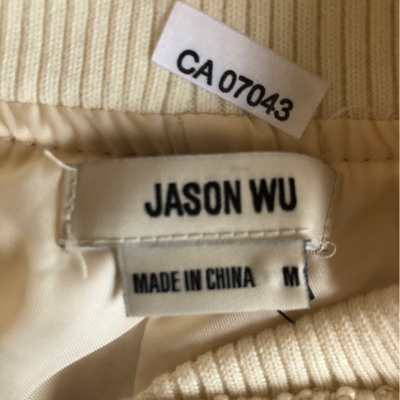 Jason Wu Tweed Bomber Cream Jacket Sz. M - Picture 12 of 14